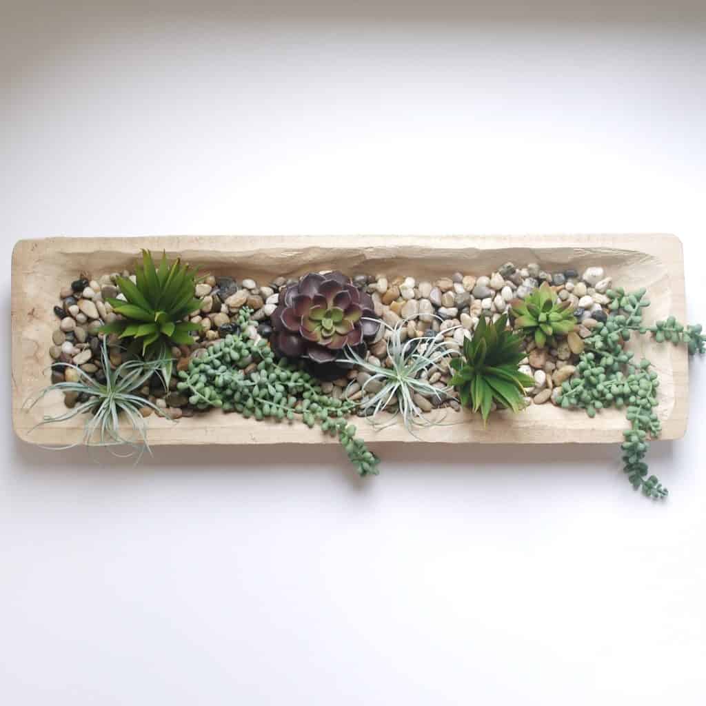 faux succulent planter