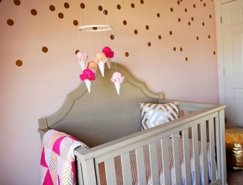 Pink and Gold nursery - www.arinsolangeathome.com