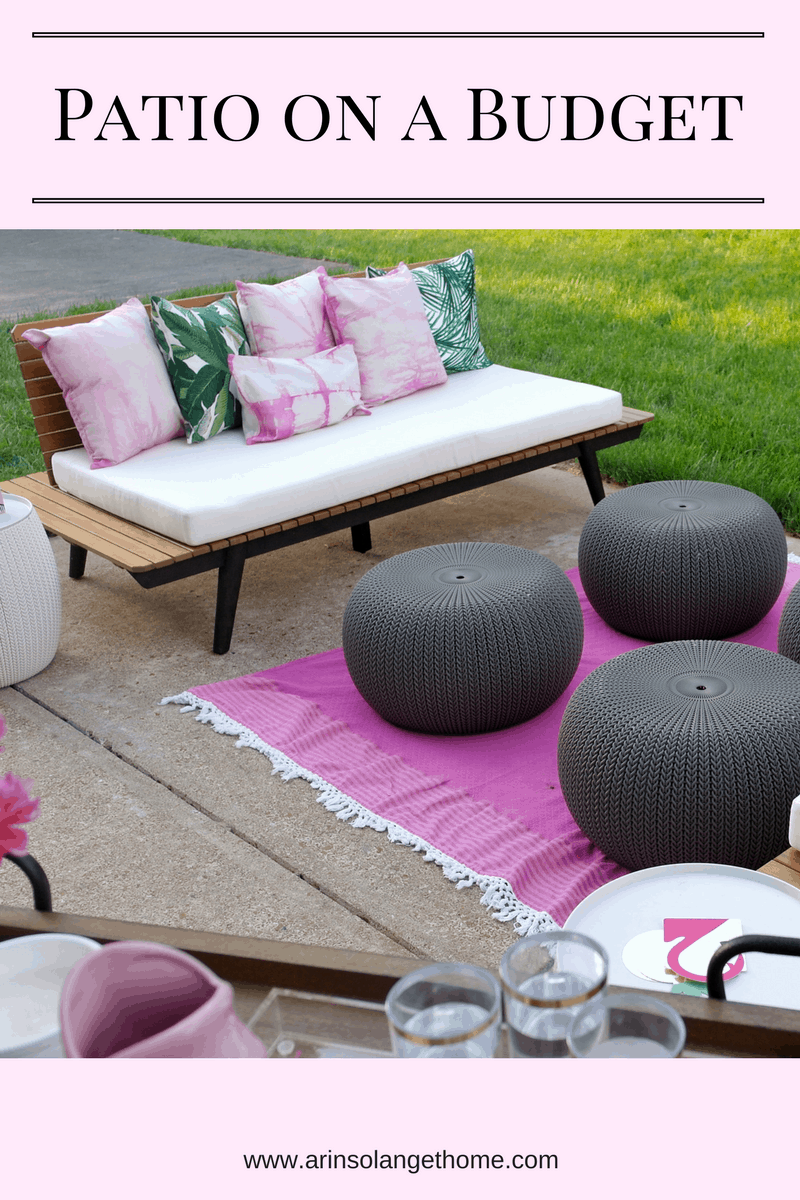 pink outdoor patio space