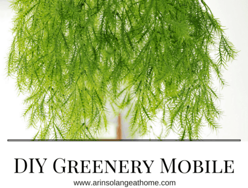 diy greenery mobile over crib