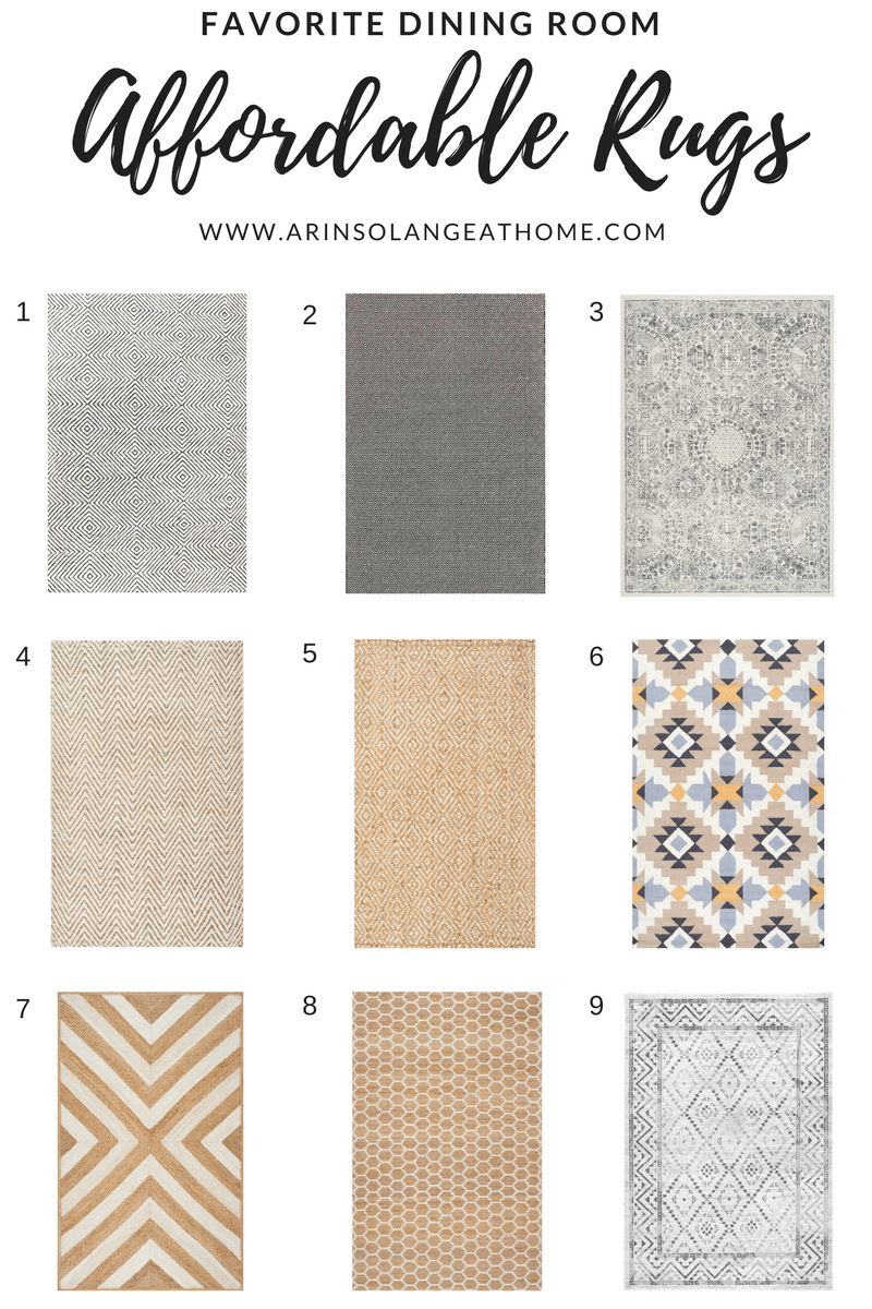 collage of affordable area rugs