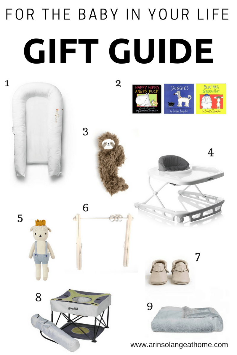 baby gift guide for Christmas and holidays - www.arinsolangeathome.com