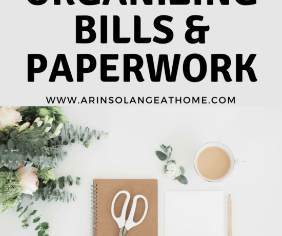 Organizing Bills & Paperwork - www.arinsolangeathome.com