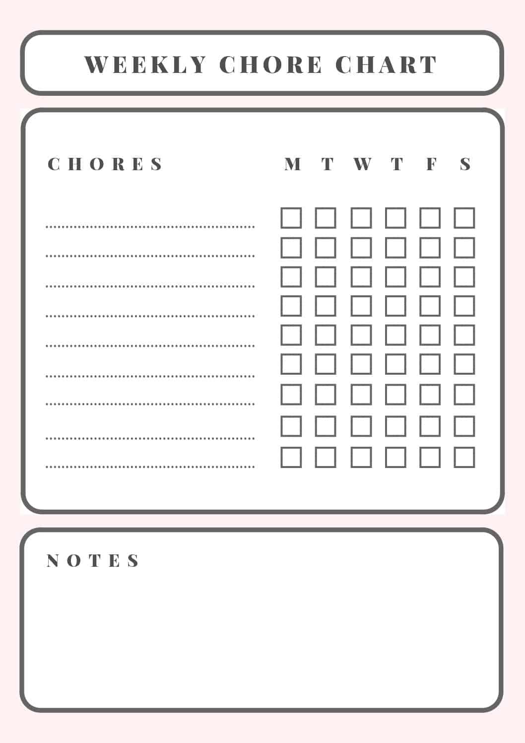 Hobby Lobby Chore Chart