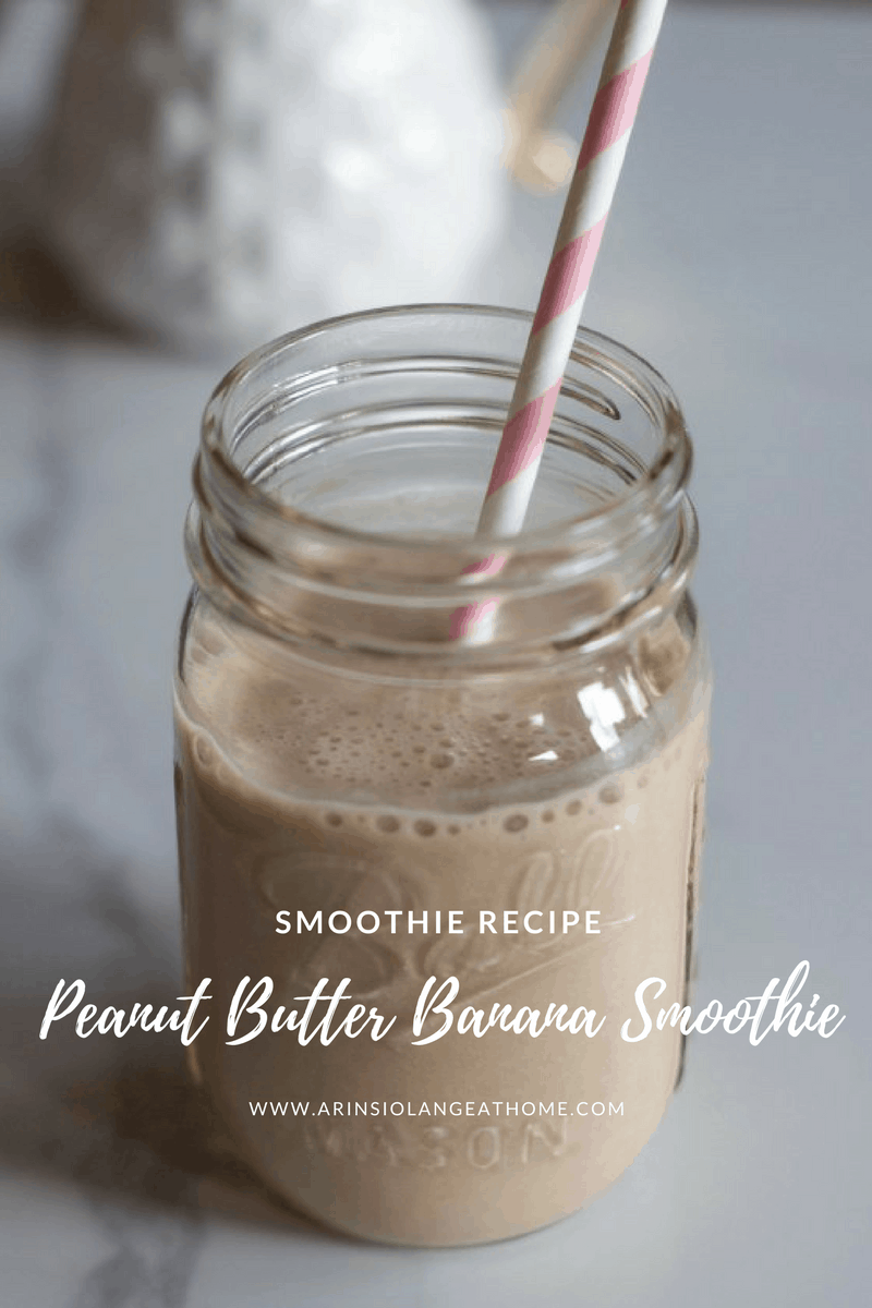 Peanut Butter Banana Smoothie Recipe - www.arinsolangeathome.com