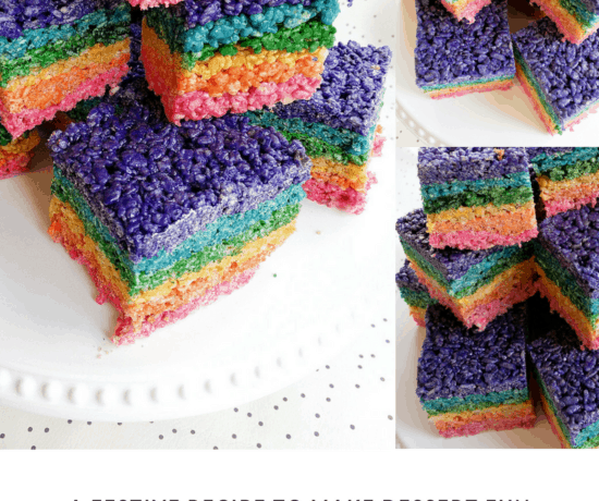 rainbow shaped rice Krispy treats