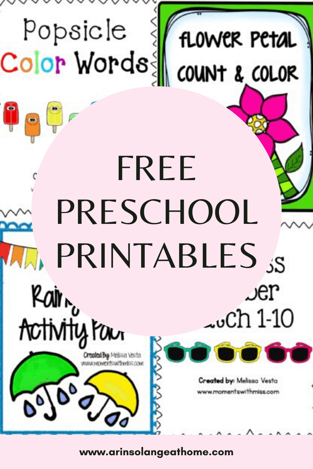 Free Preschool Printables - Arinsolangeathome