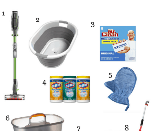 cleaning essentials collage