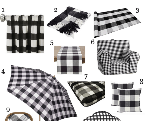 black buffalo check decor collage