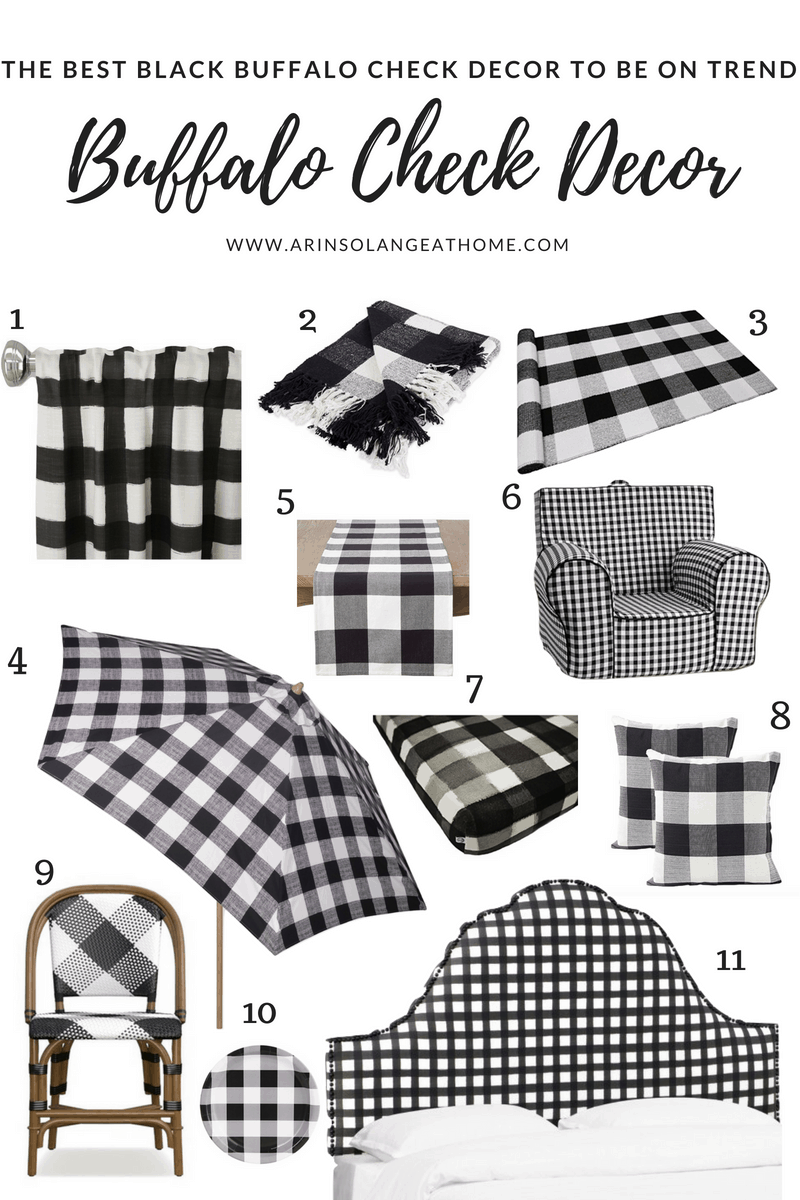 black buffalo check decor collage