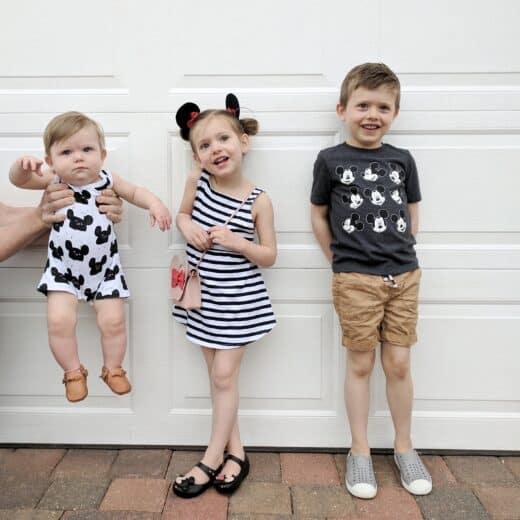 Kids dressed in Disney Outfit