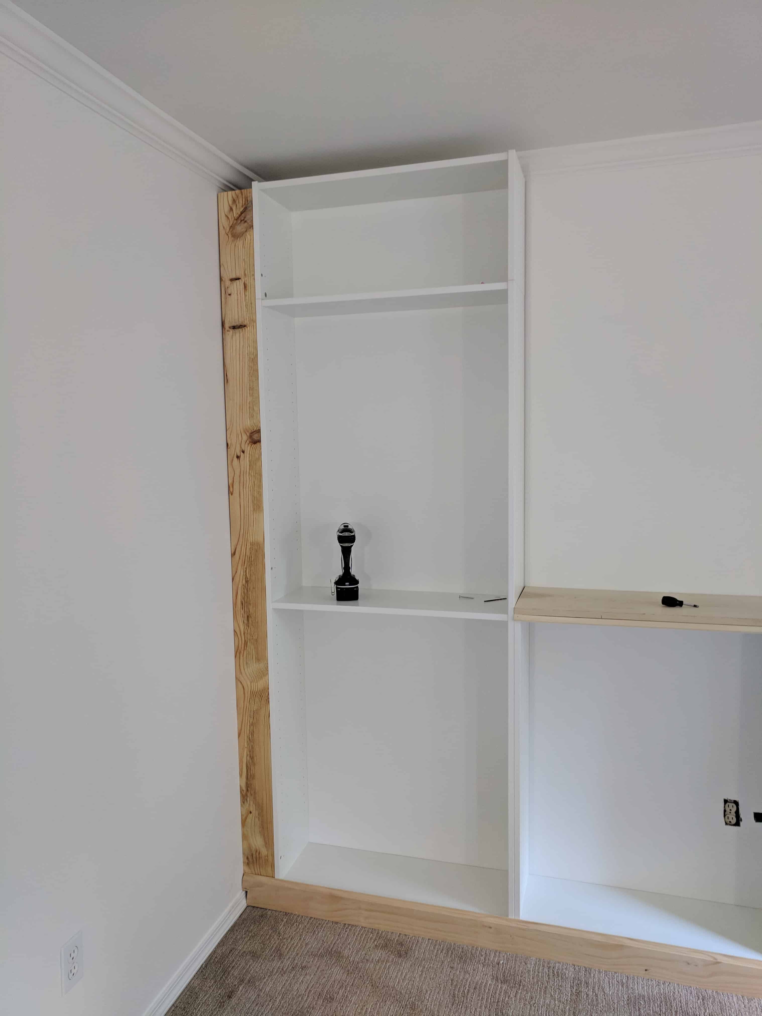 ikea built in hack from billy bookcase