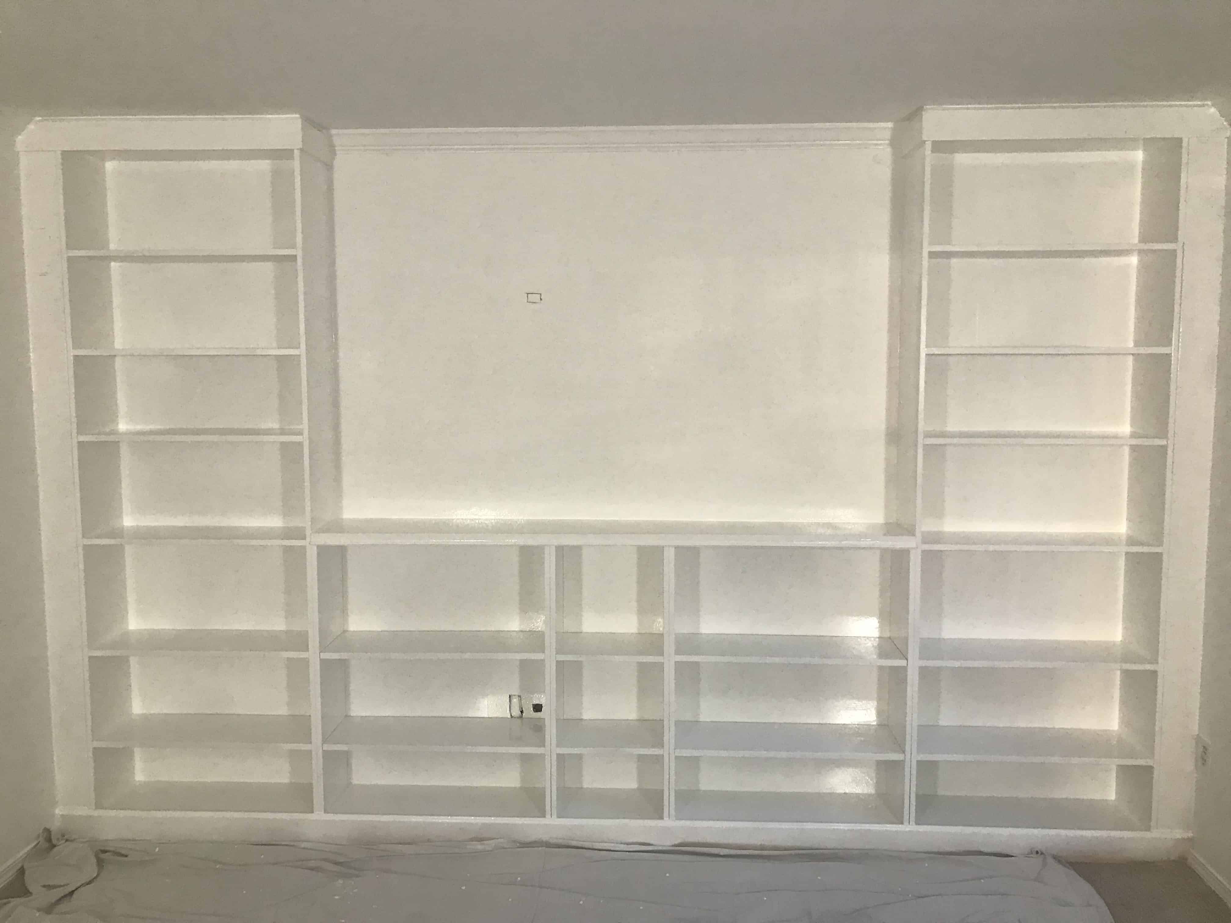 Ikea Billy Bookcase Built In, 90 Inch Tall White Bookcase