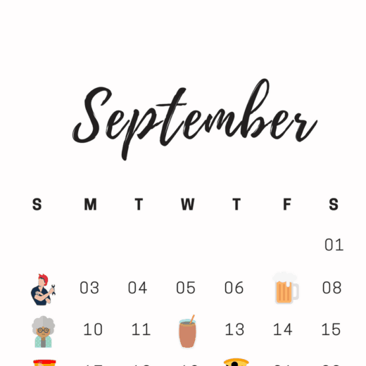 September National Days Calendar