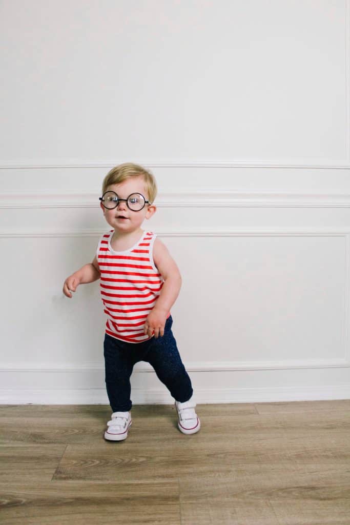 toddler diy where's Waldo costume