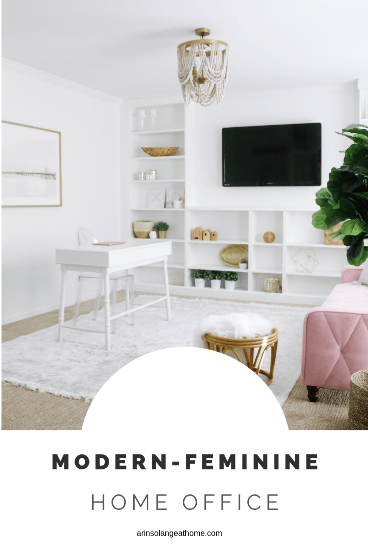 modern feminine home office