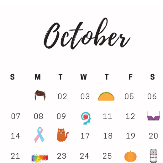 October National Days Calendar