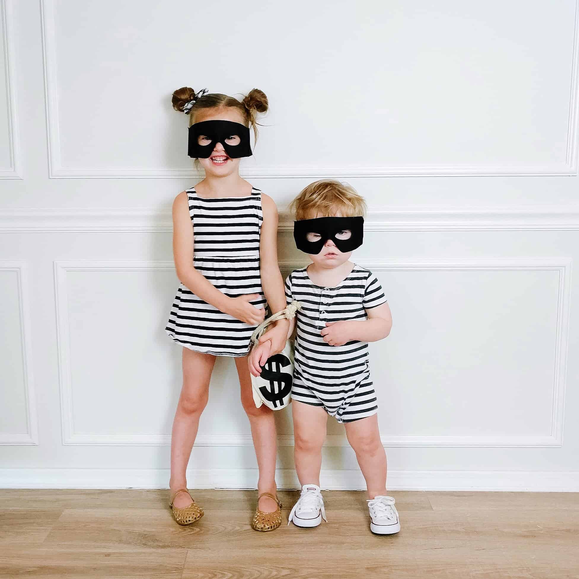 DIY robber costumes for toddlers