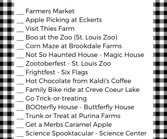 St. Louis Fall Family Activities Bucket List