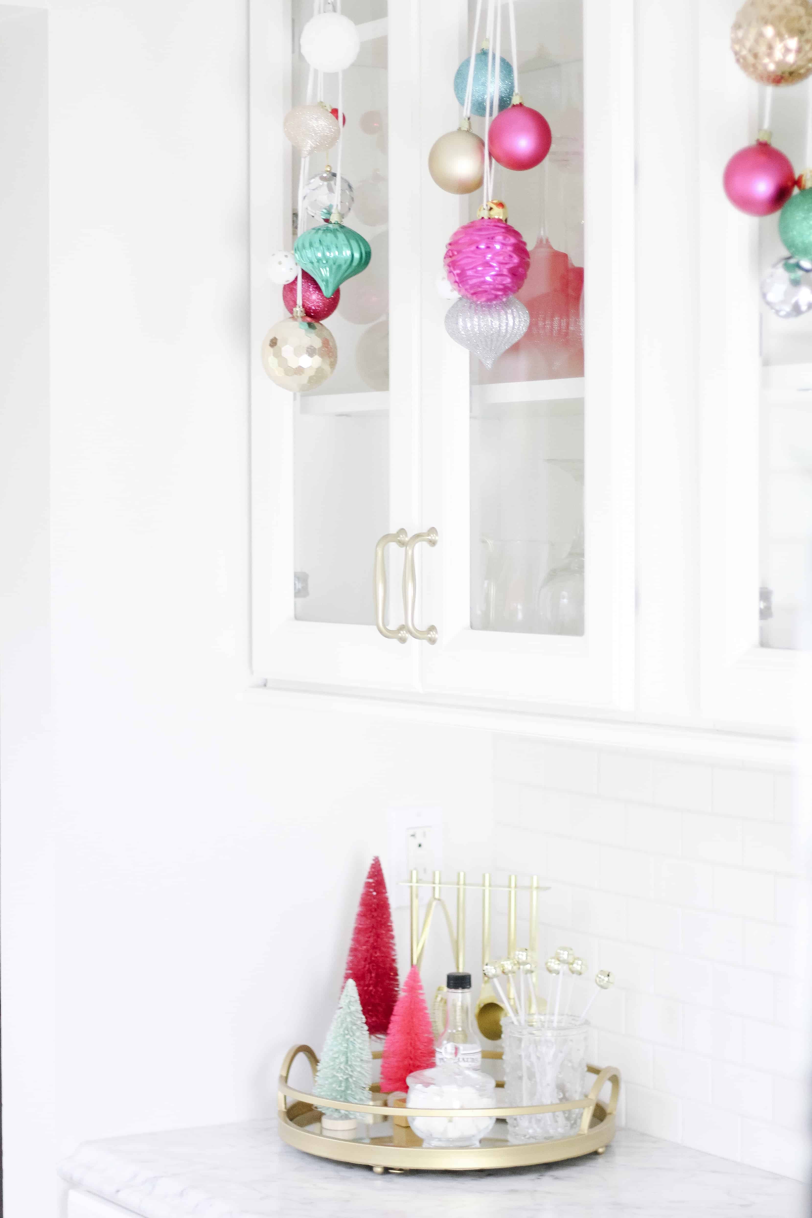 merry and bright white kitchen bar