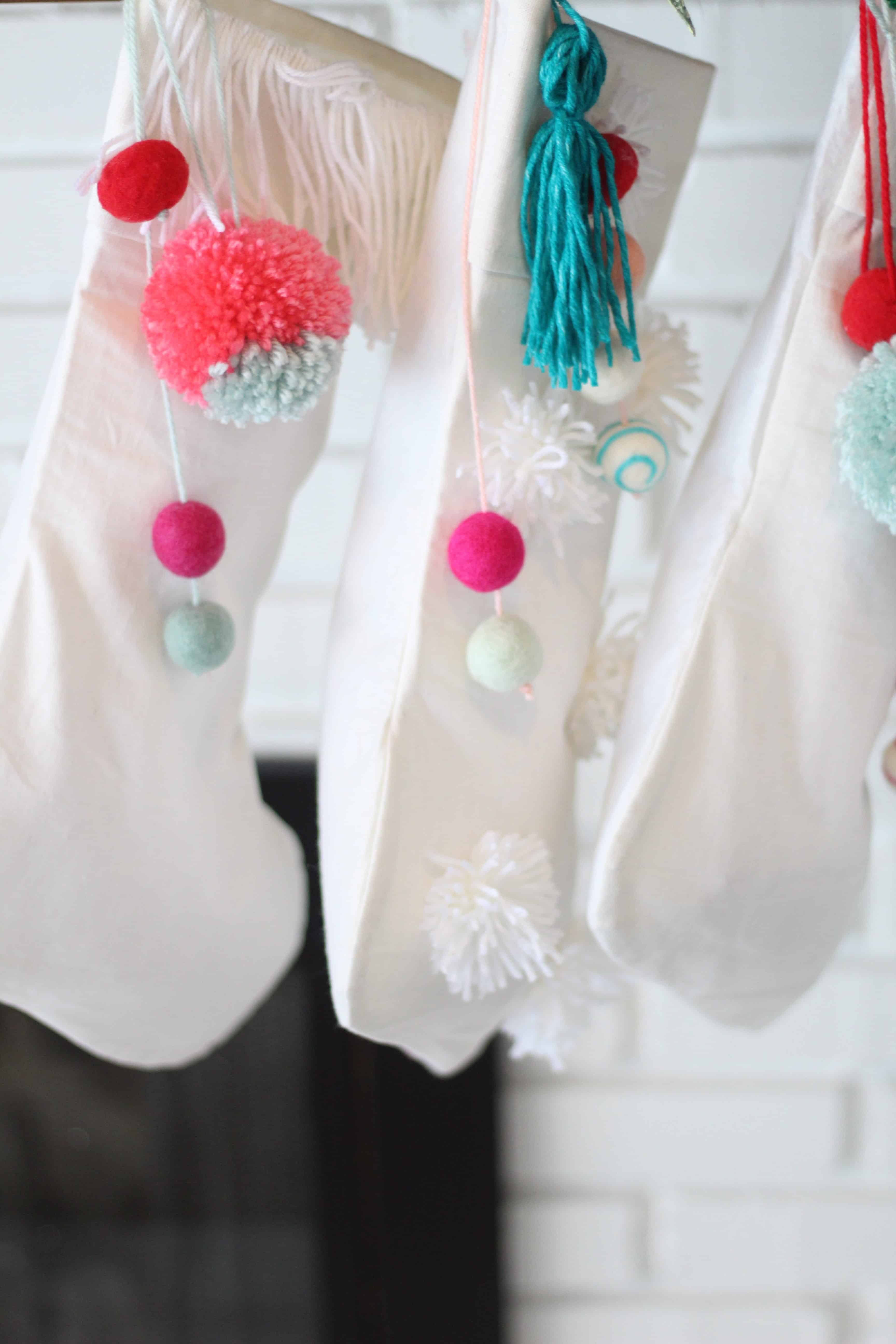 DIY Pom Pom Stockings