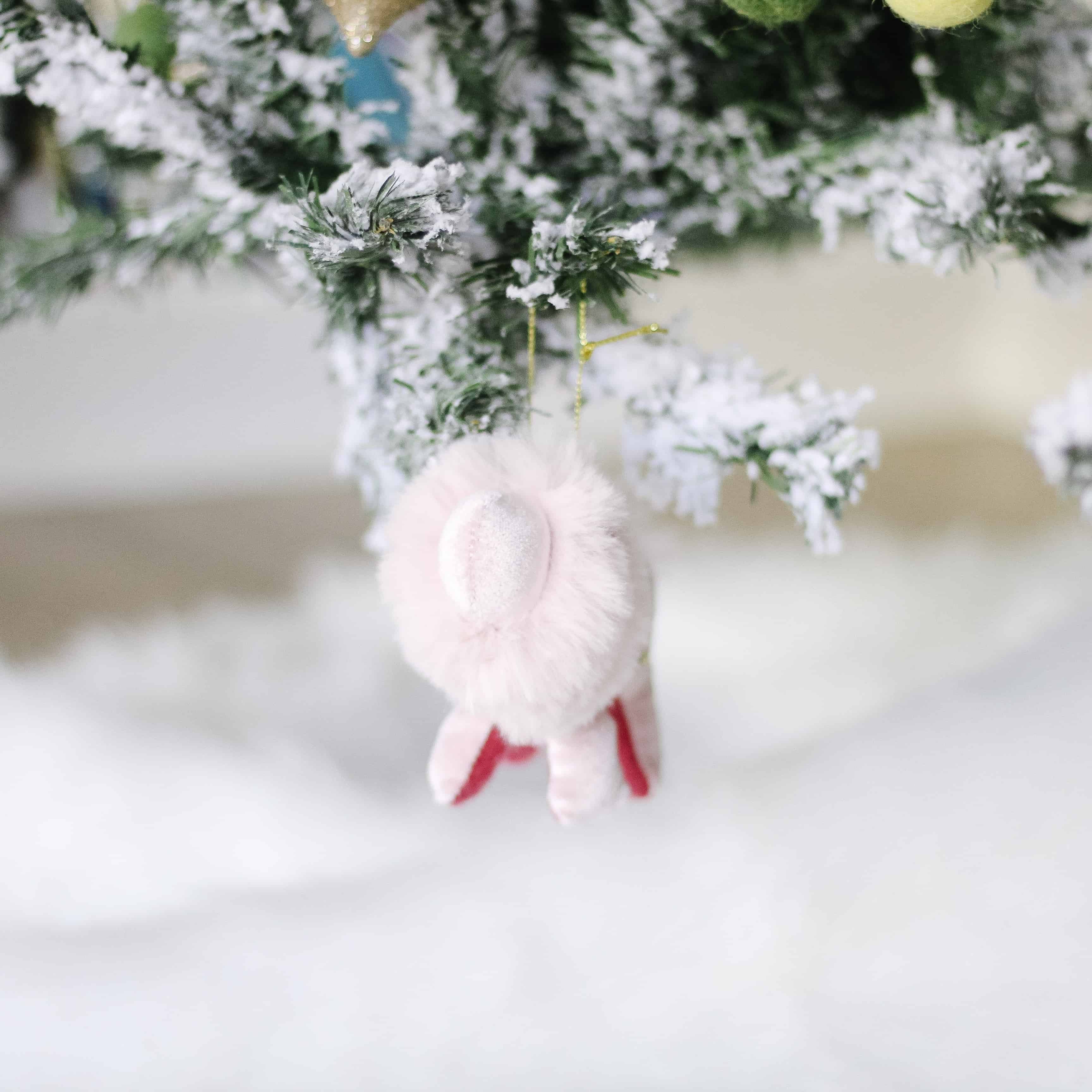 Pink Lion Christmas Ornament