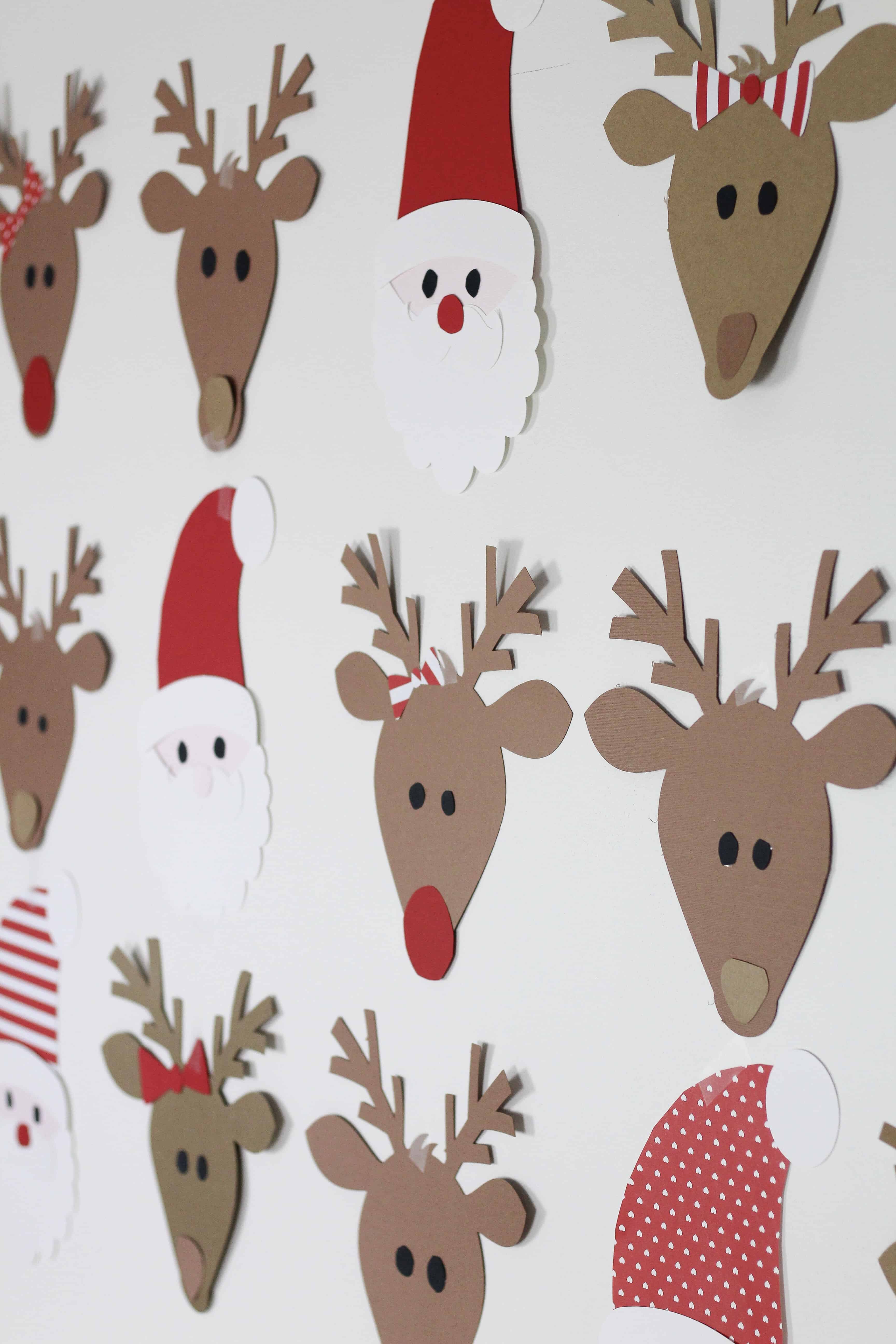 Santa and reindeer backdrop