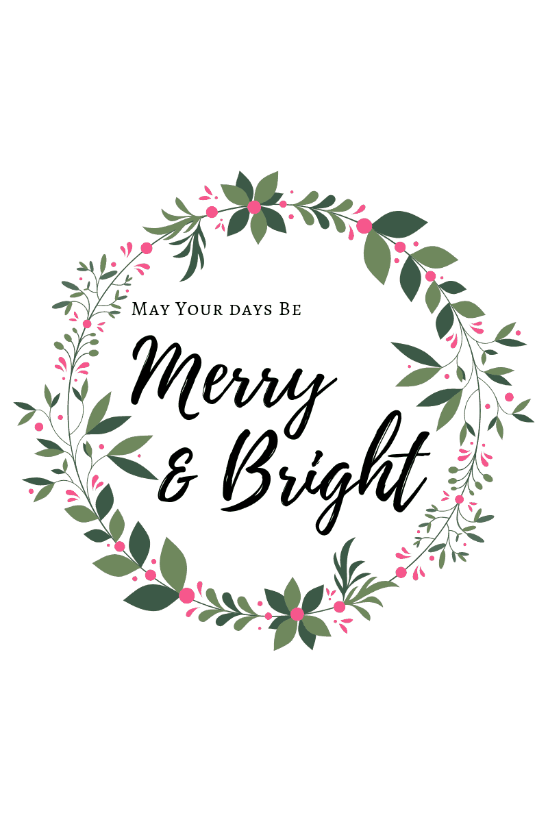 Free Christmas Printable /// May Your Days be Merry and Bright