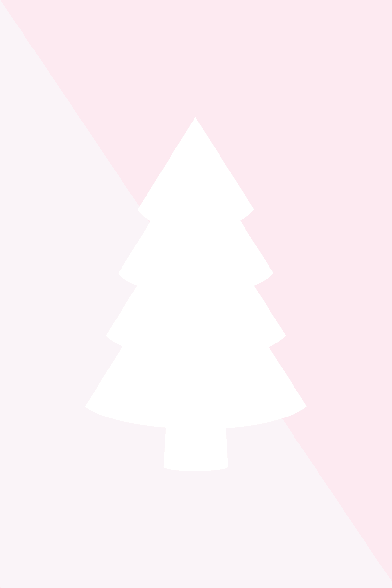 pink and white Christmas tree printable