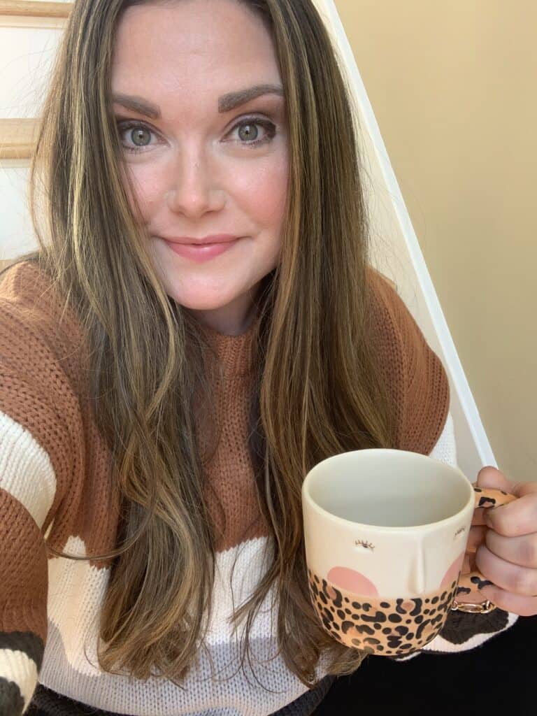 selfie of women with mug