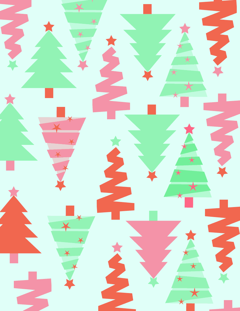 pink and mint free Christmas printable