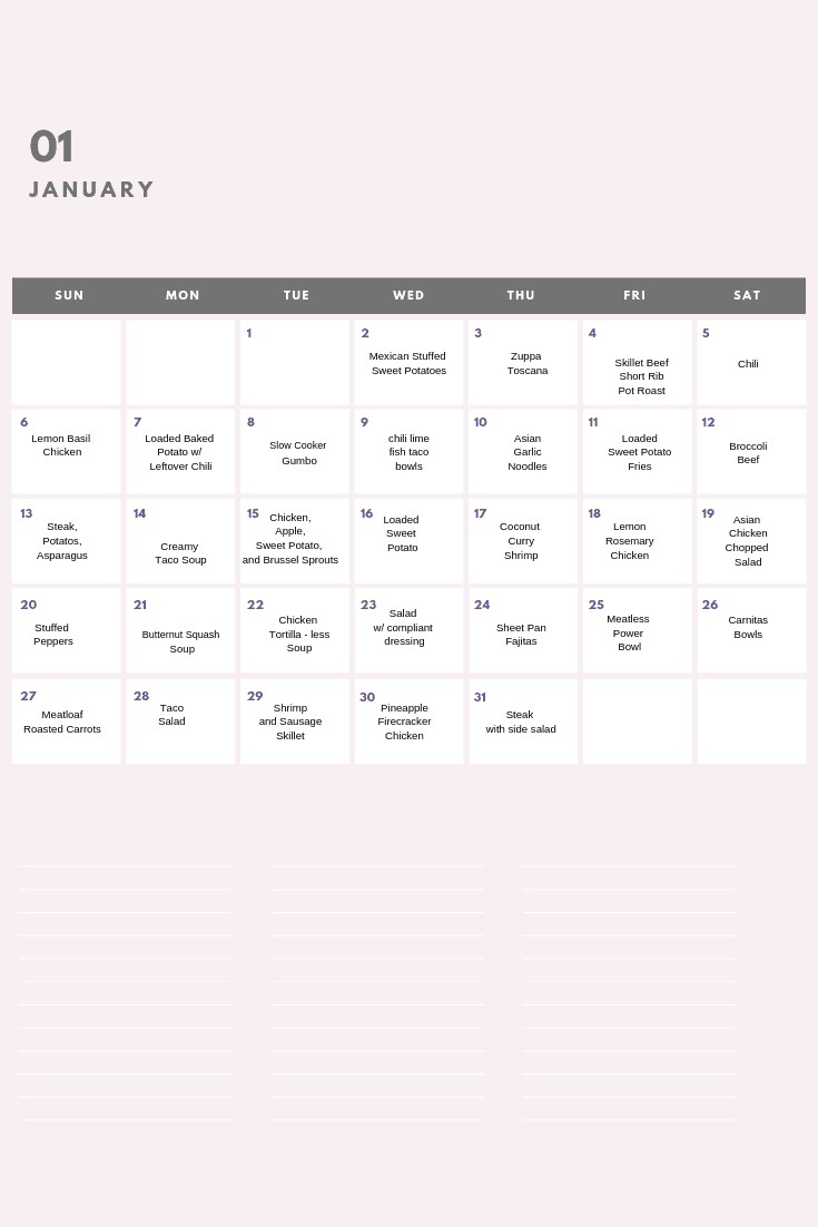 Free Printable Whole 30 Calendar arinsolangeathome