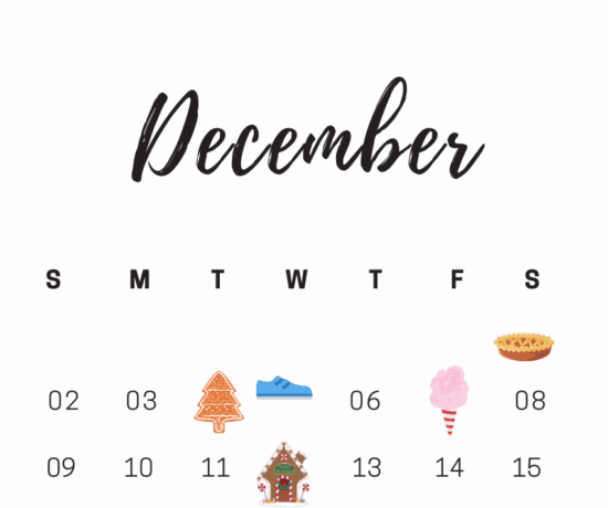 Printable December National Days Calendar