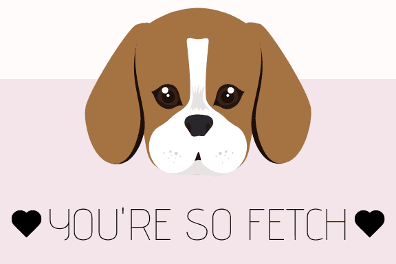 Free Printable puppy themed Valentine