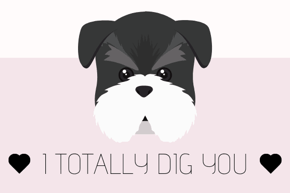 free printable puppy themed valentine