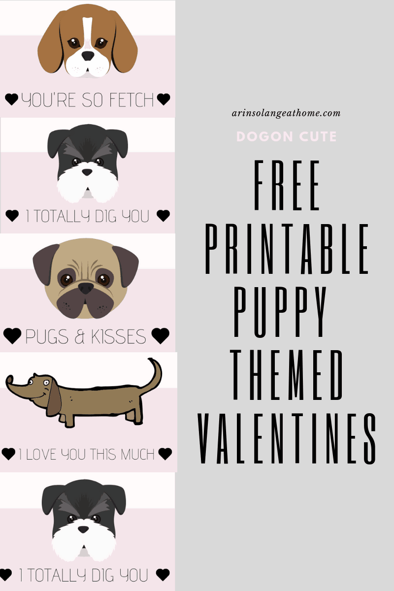 free puppy themed valentines