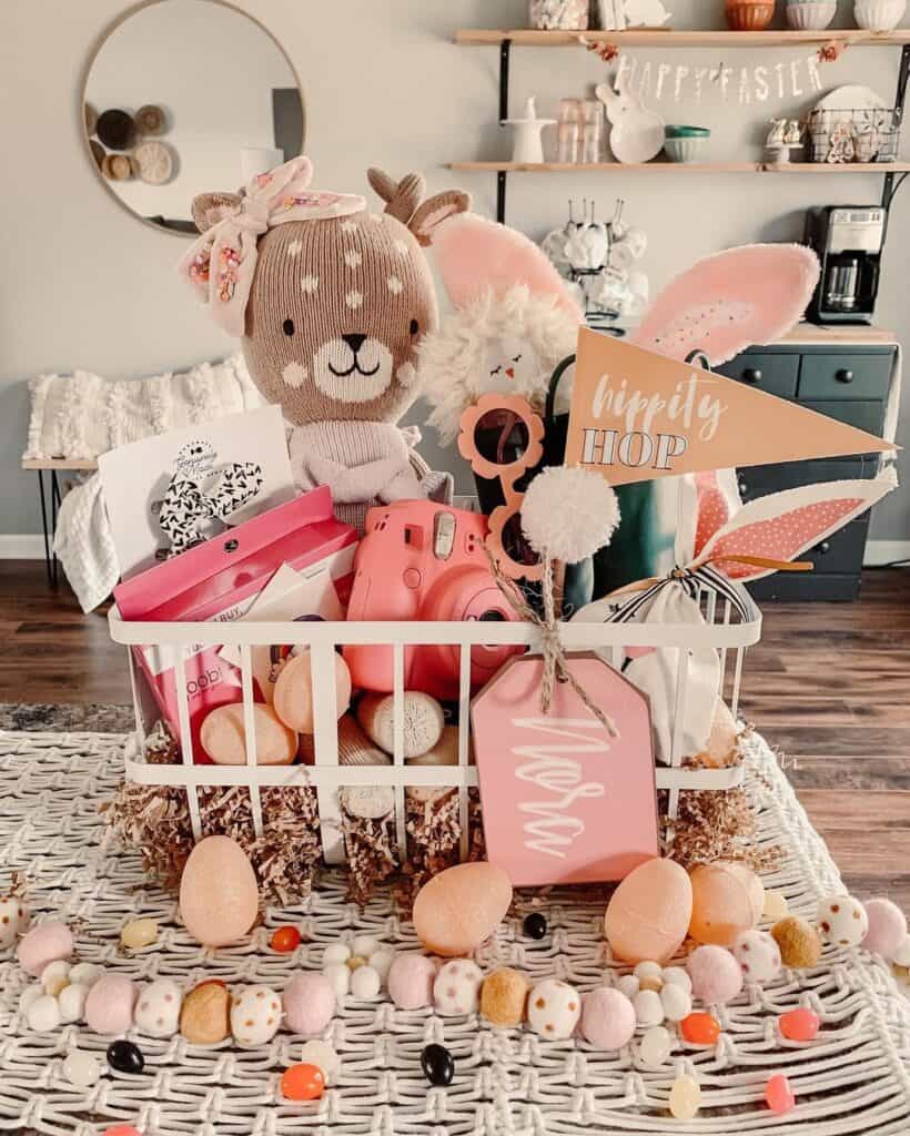 Easter basket with cuddle and kind dolls 