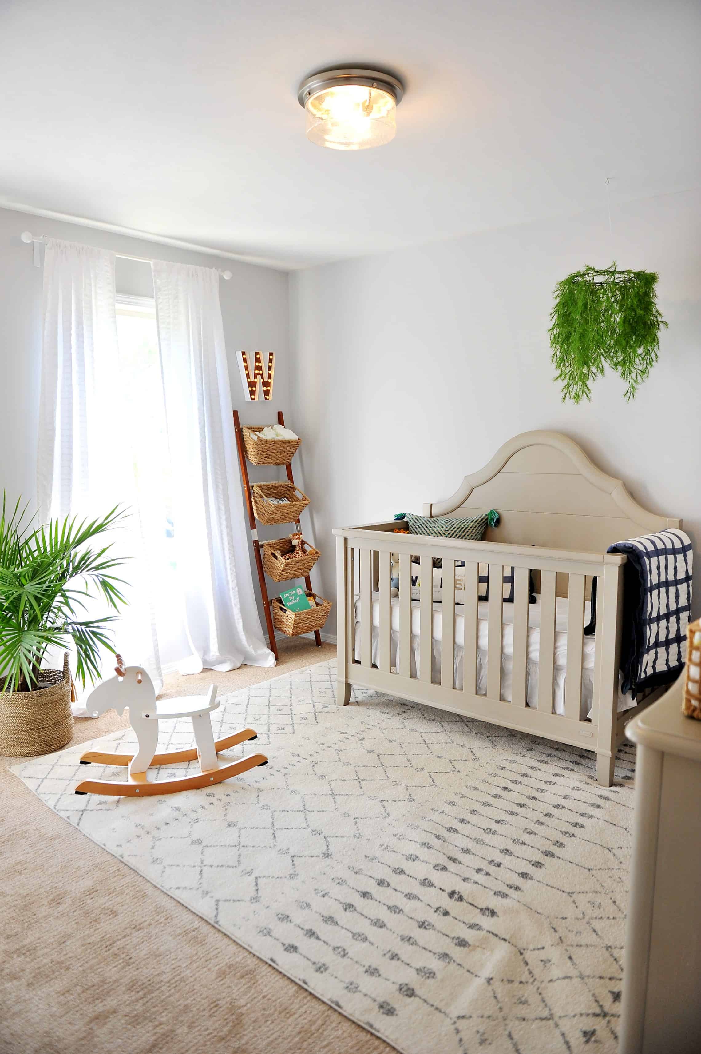 Photo of boys nursery with amazon rug