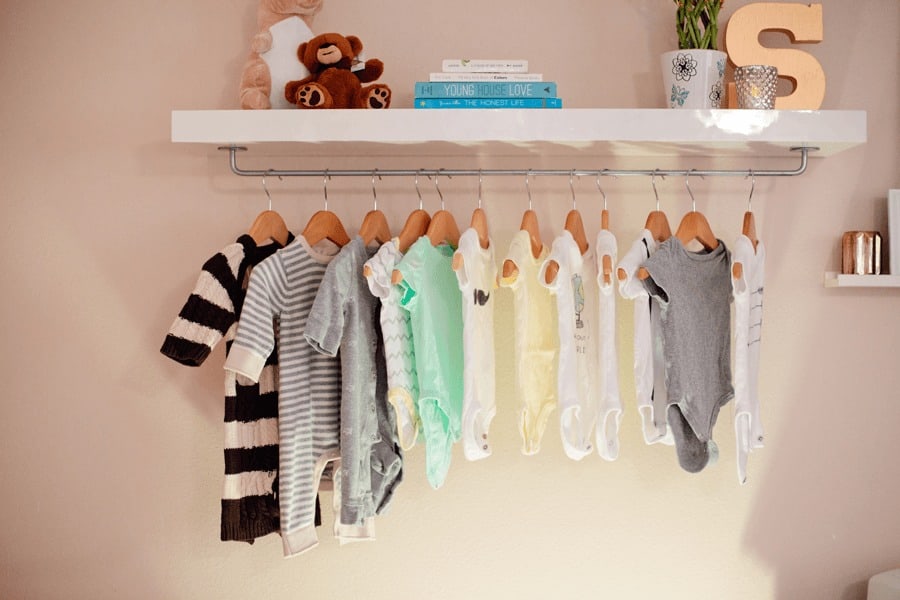 DIY Nursery Wardrobe Shelf 