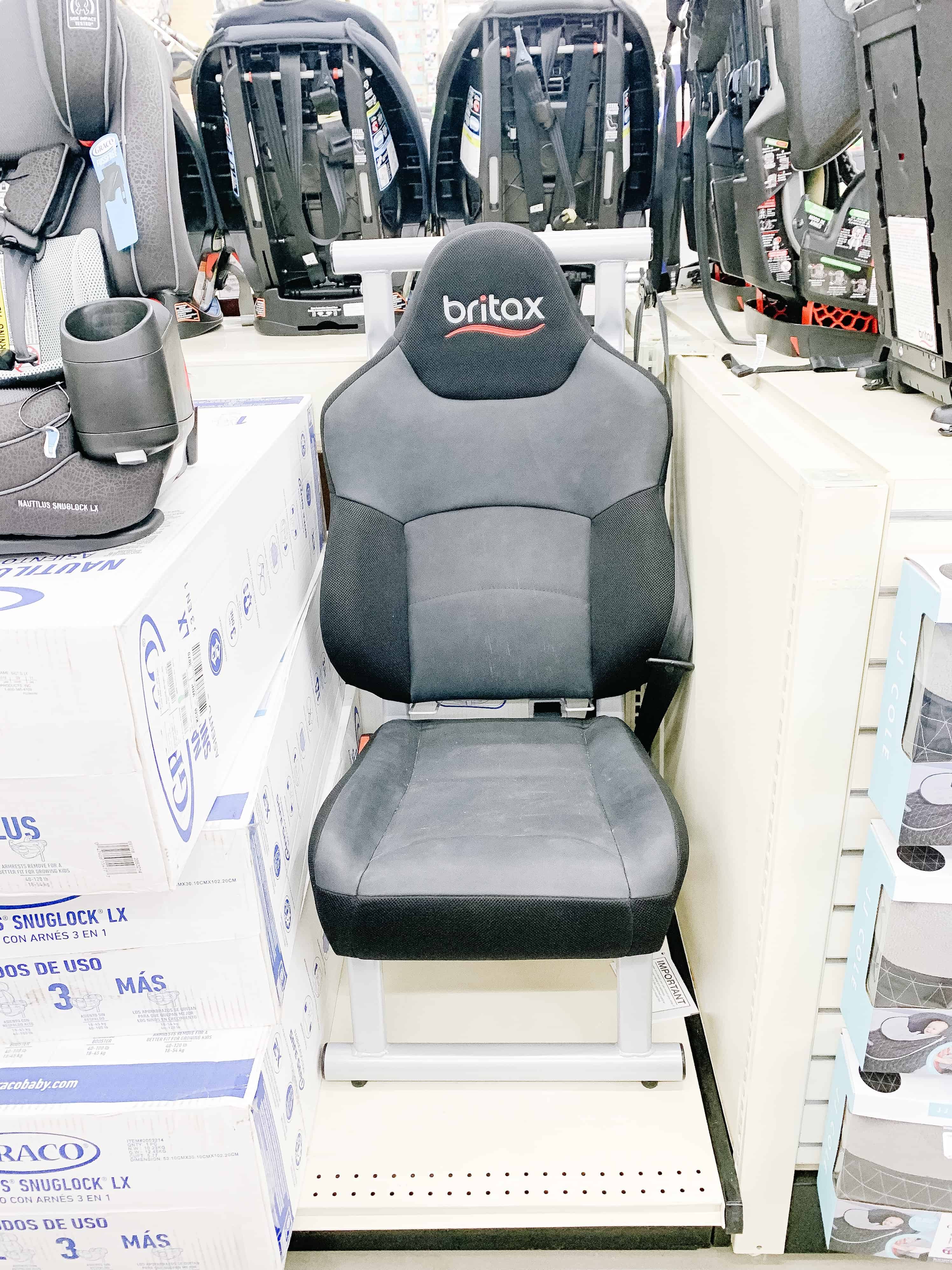 mock car seat for carseat fittings at buybuy BABY