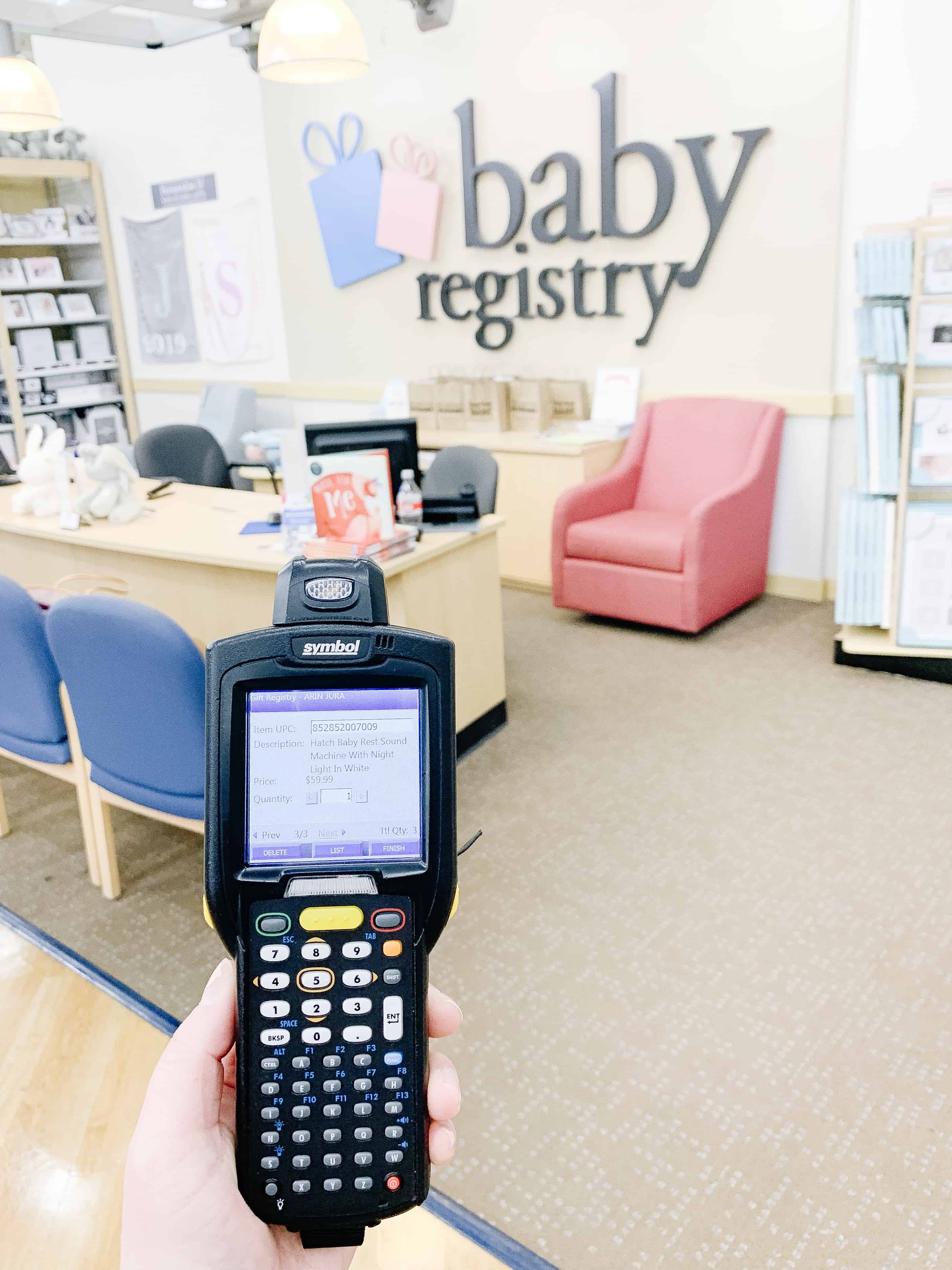Registering for baby in Store at buybuy baby