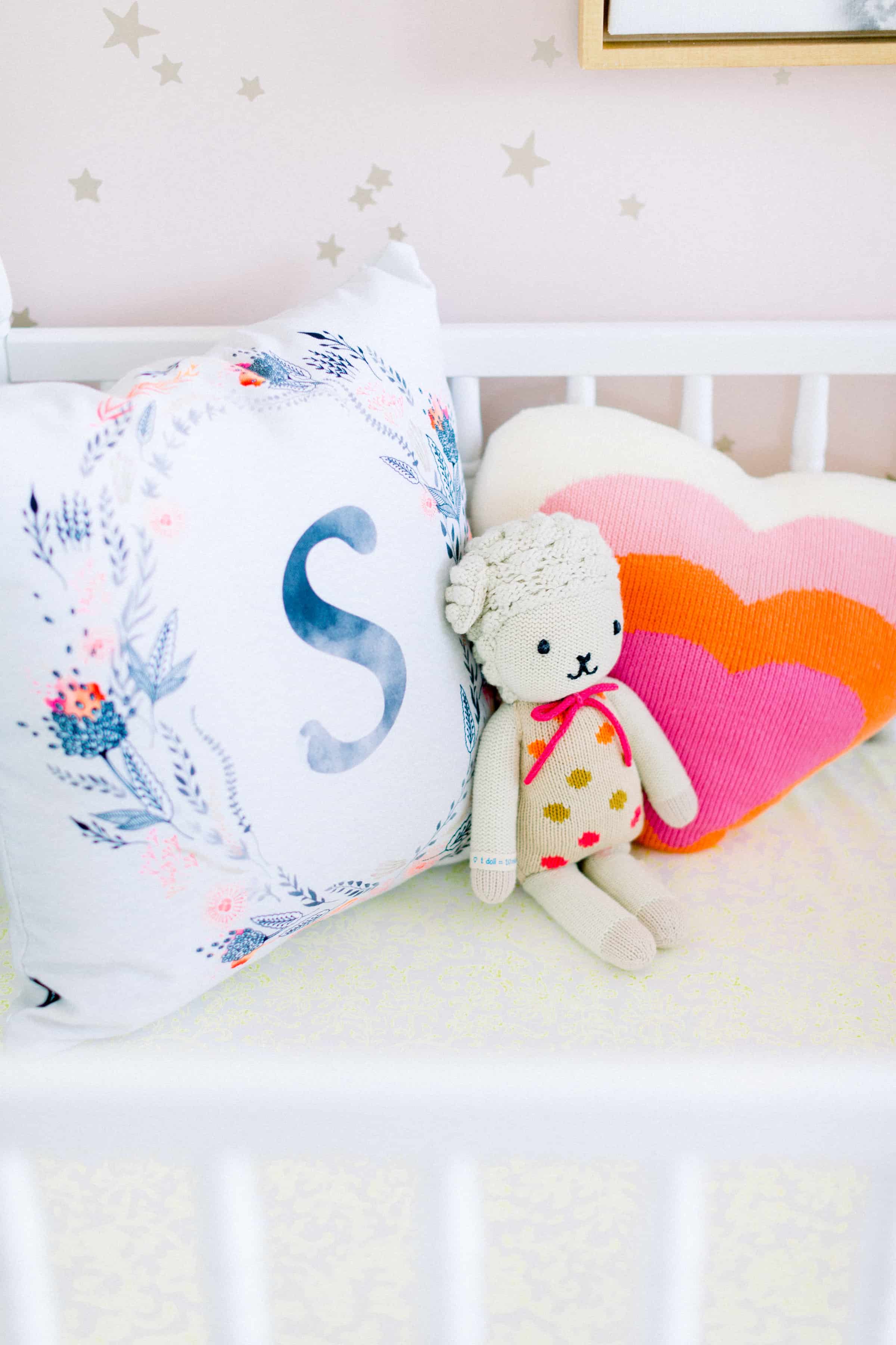 Baby girl hot sale nursery pillows