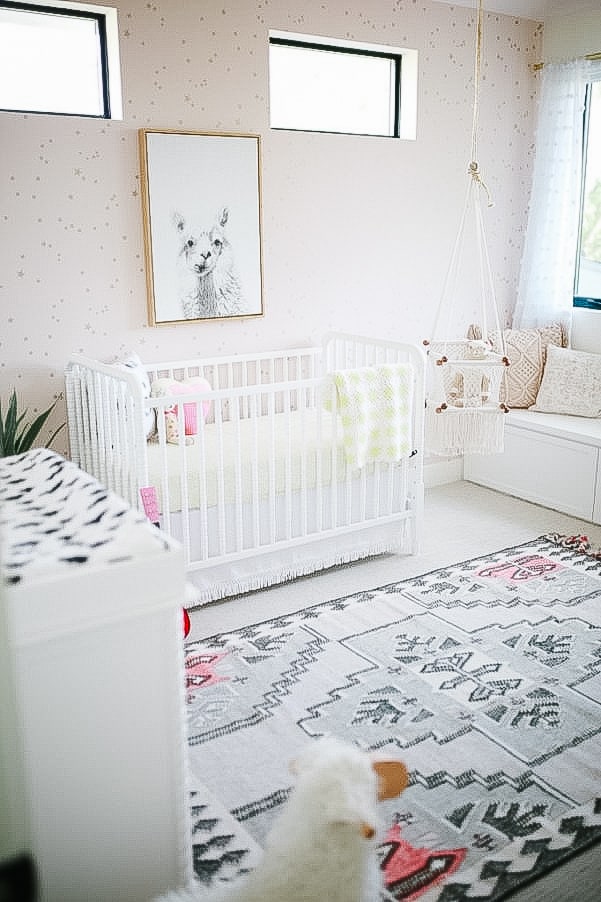 picture of a boho chic girls nursery