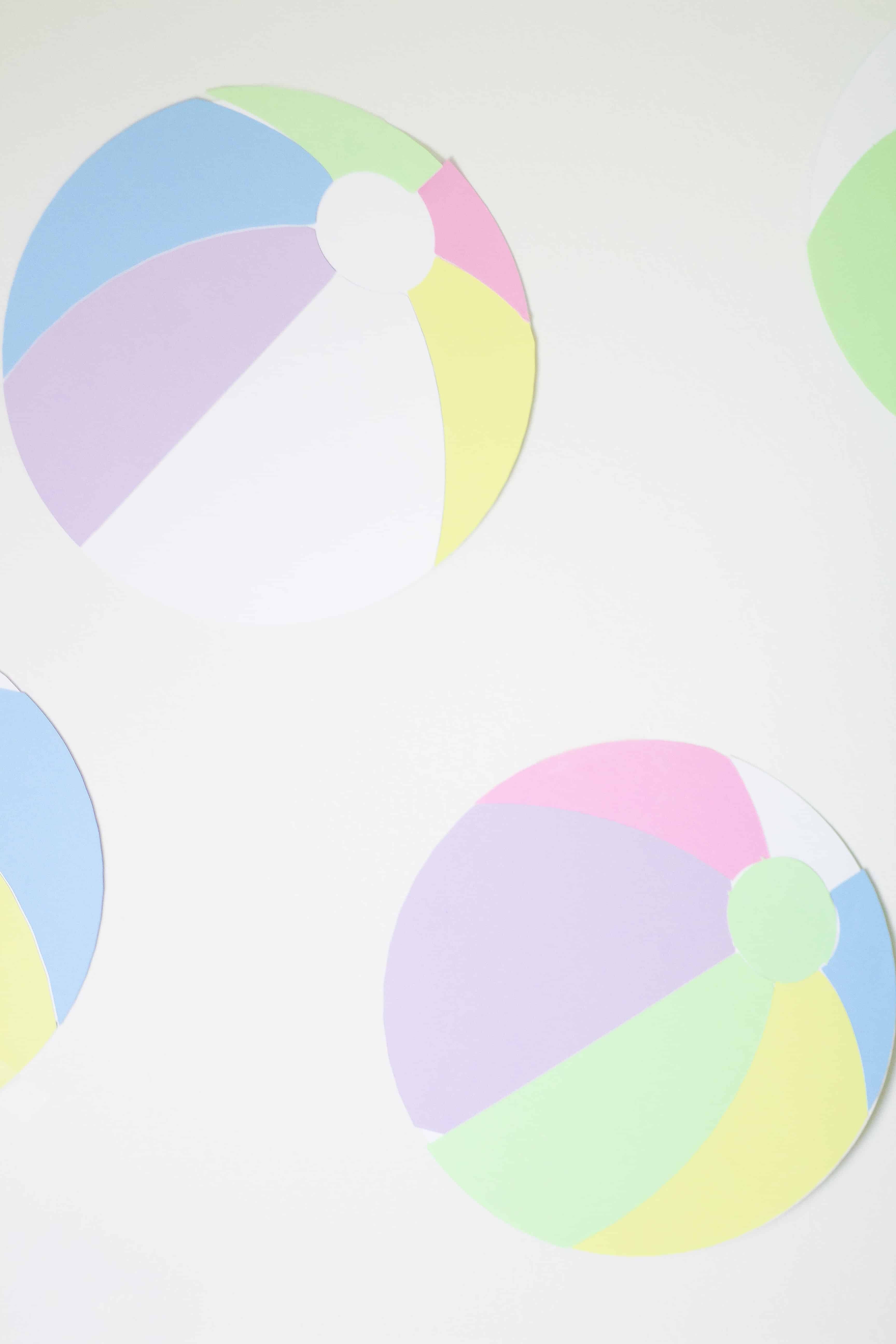 Beach ball paper backdrop