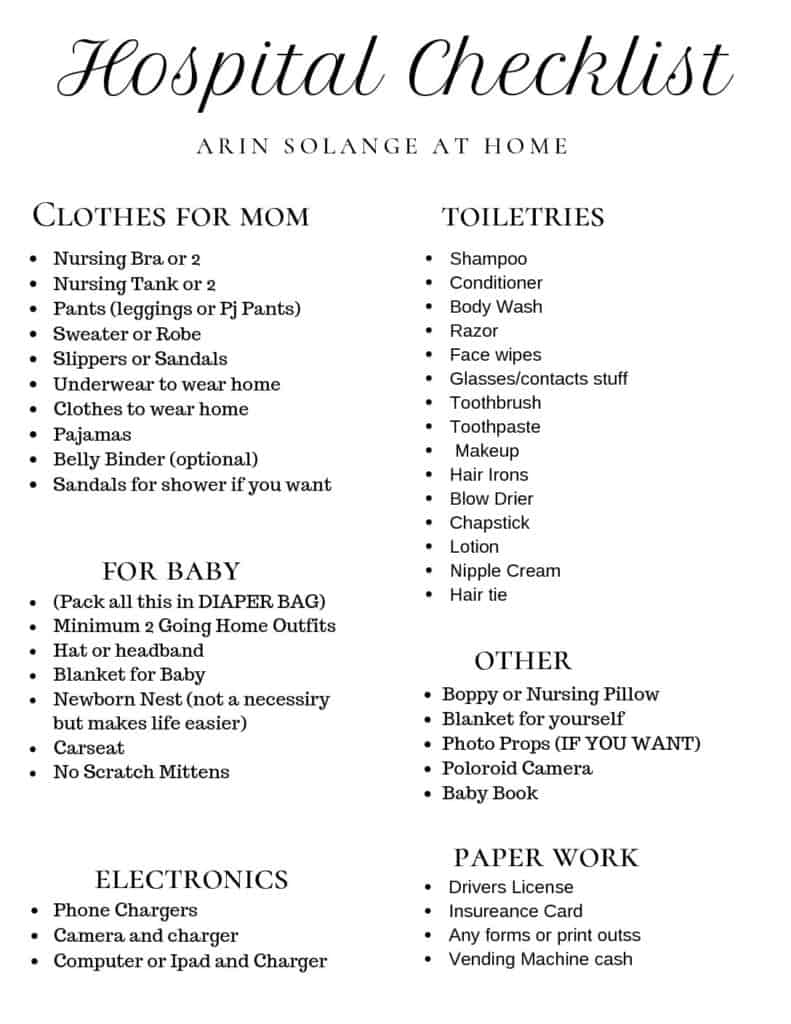 Hospital Cleaning Checklist Printable