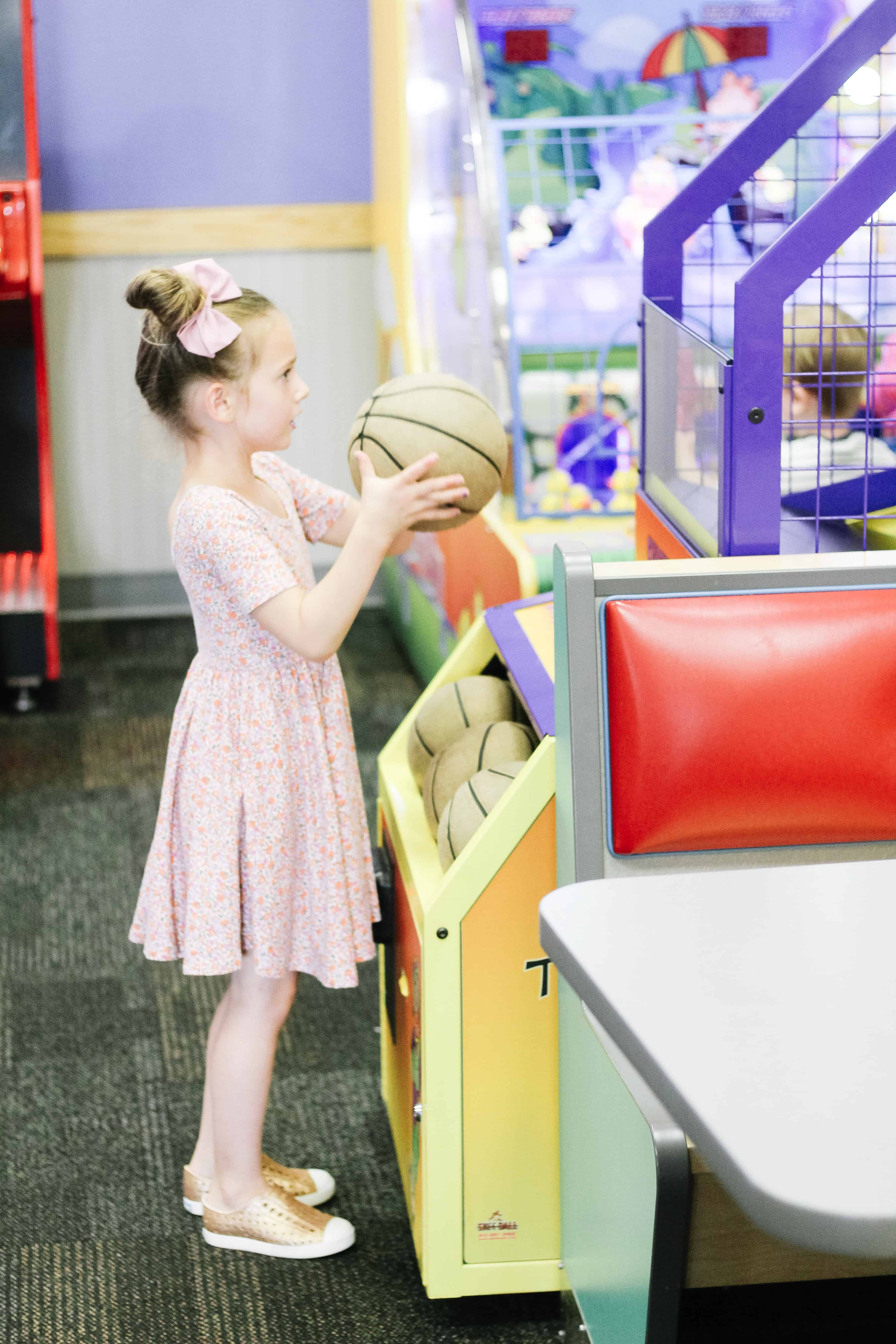 Toddler Playing Chuck E. Cheese Games