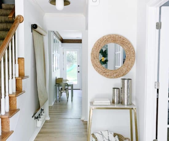 home entryway that is bright and airy
