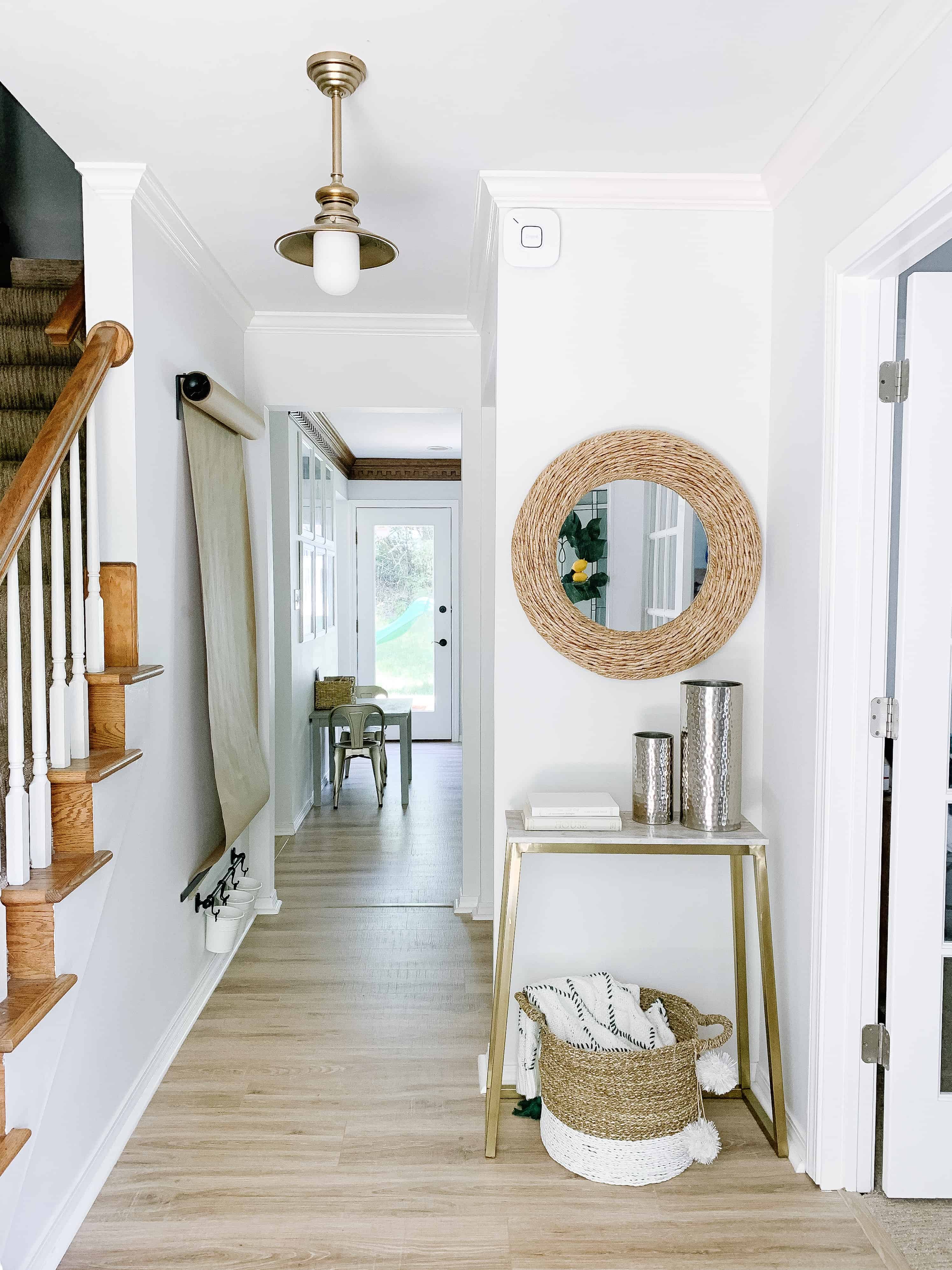 home entryway that is bright and airy