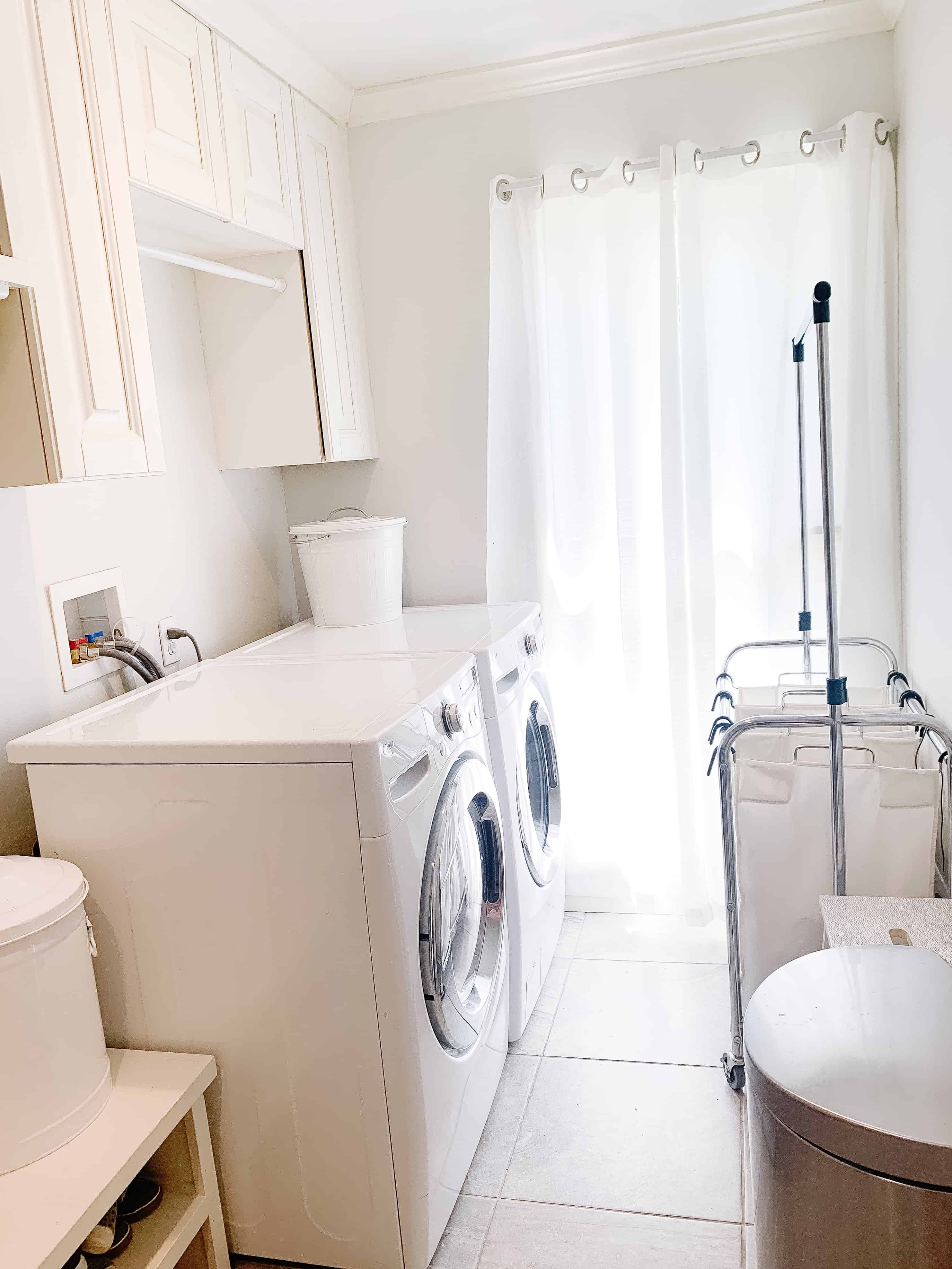 white laundry room 