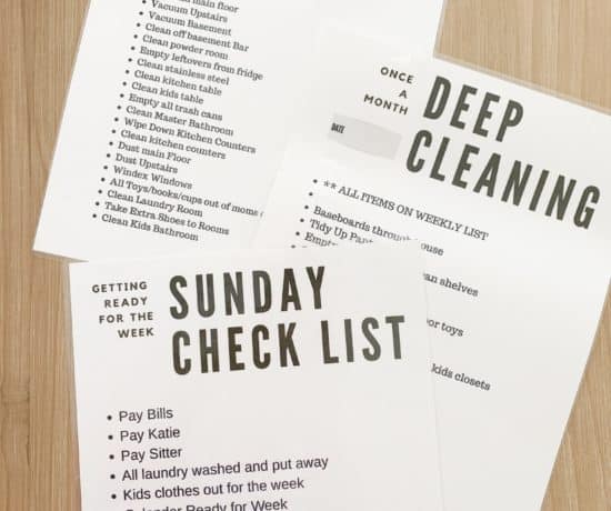 Free printable Cleaning lists